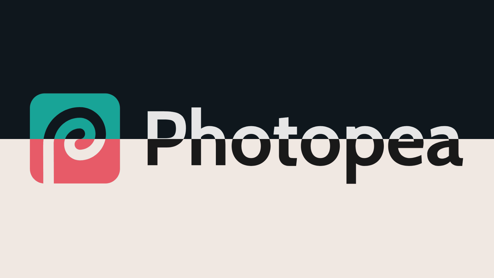 色を上下で反転させたPhotopeaのロゴ