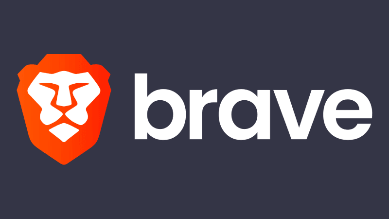 Braveのロゴ。オレンジ色のライオンが特徴的。