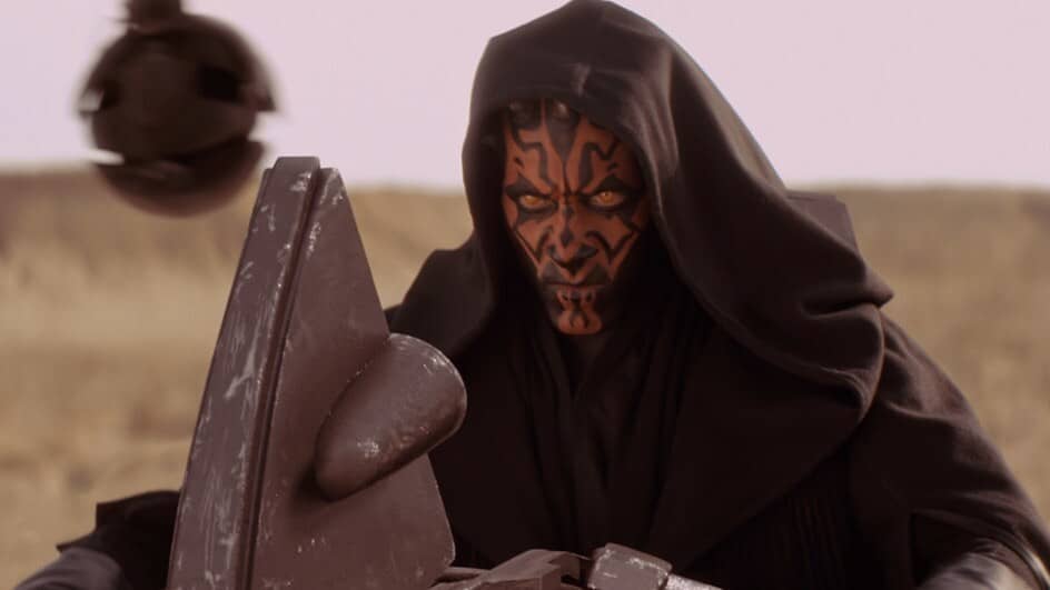 スピーダーに乗るダース・モール